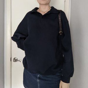 Aritzia TNA Cozy AF Fleece polo sweater